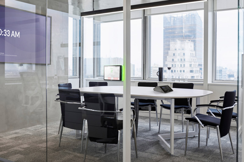 Crestron room scheduling systems (image courtesy of Crestron)