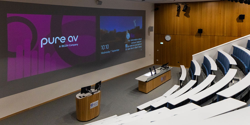 Auditorium AV solution at the University of Bath