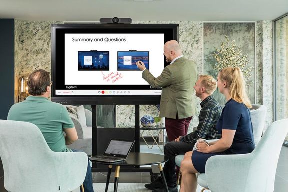 Avocor interactive display in the huddle space